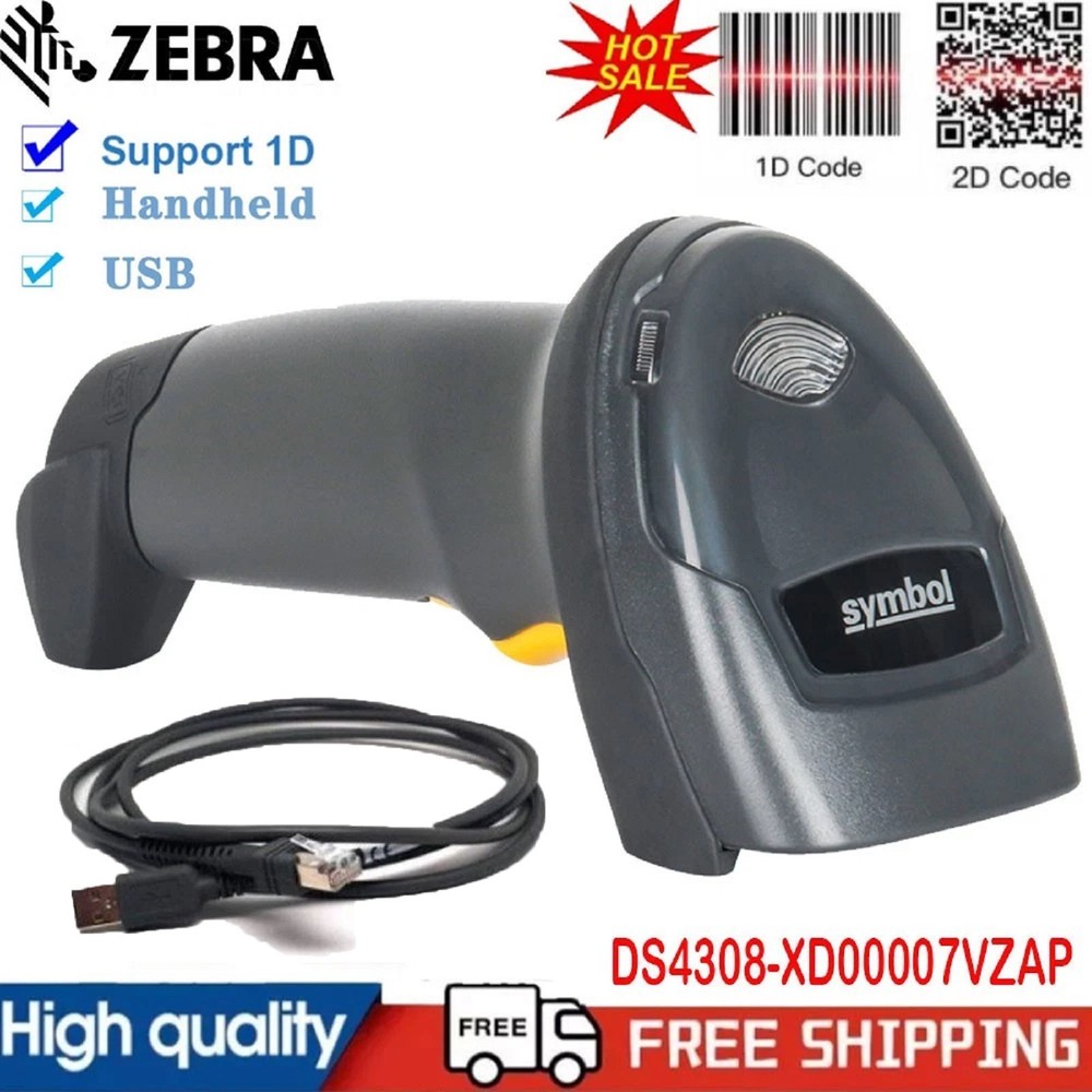 Symbol DS4308-XD High-density 2D PDF Handheld Barcode Scanner USB POS Reader US