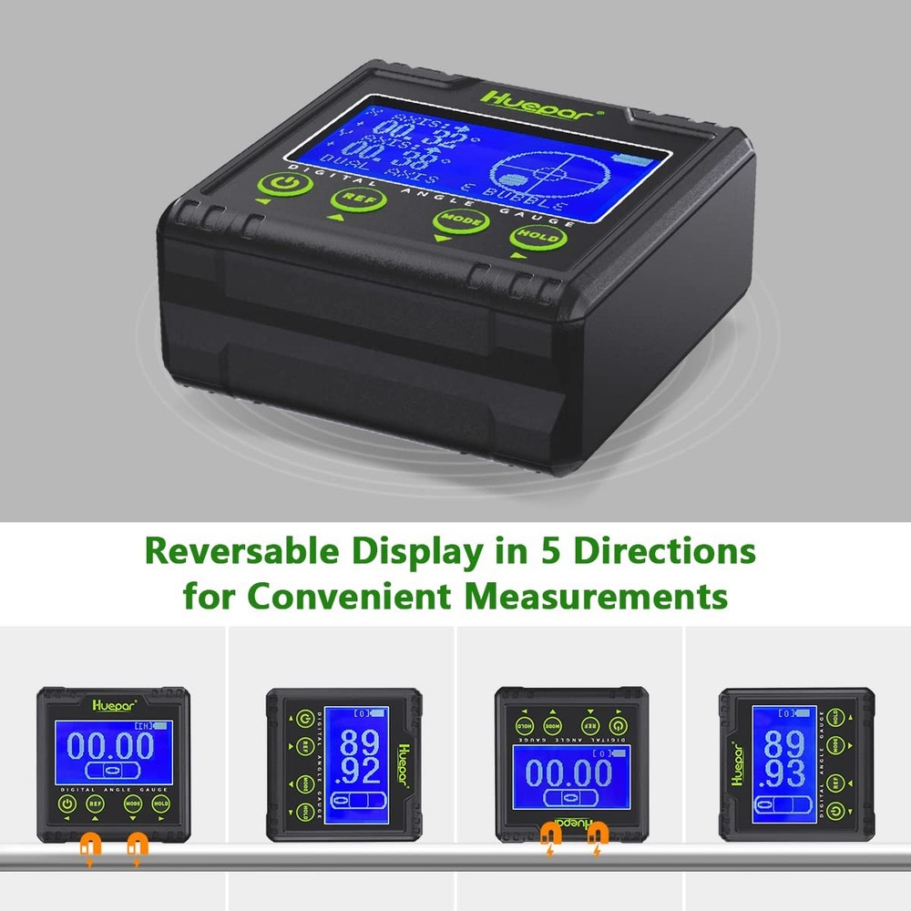 Digital Angle Gauge Protractor, Electronic Bubble Angle Finder Dual Axis Leve...