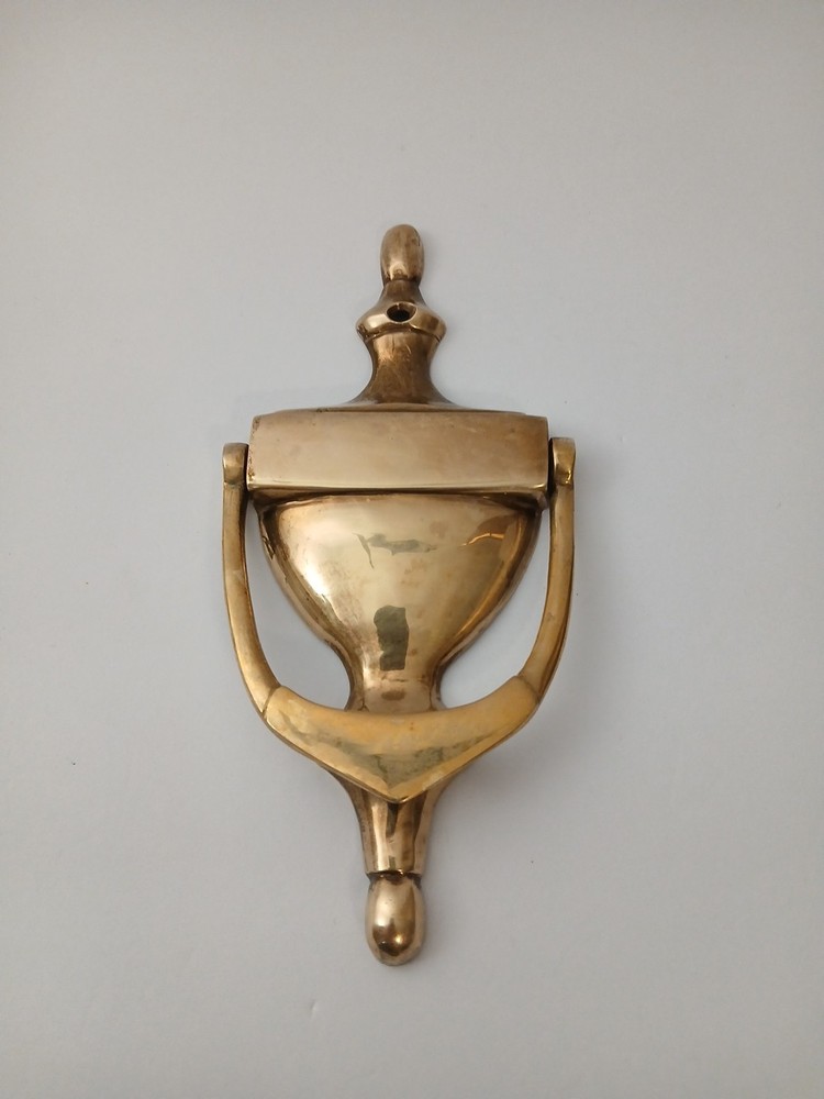 Vintage Solid Heavy Brass 7” Door Knocker Classic Simple Design