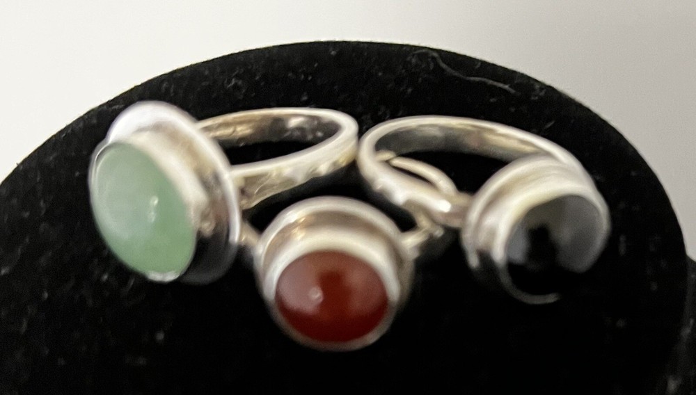 Silver Ring Simple Ring Single Stone Handmade Ring