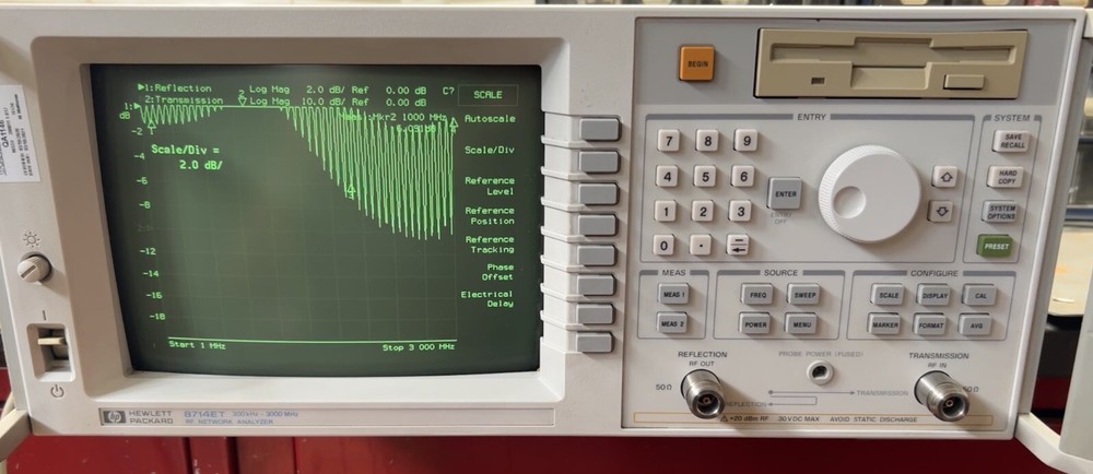 HP  RF Vector Network Analyzer Model 8714ET with opt 1E1