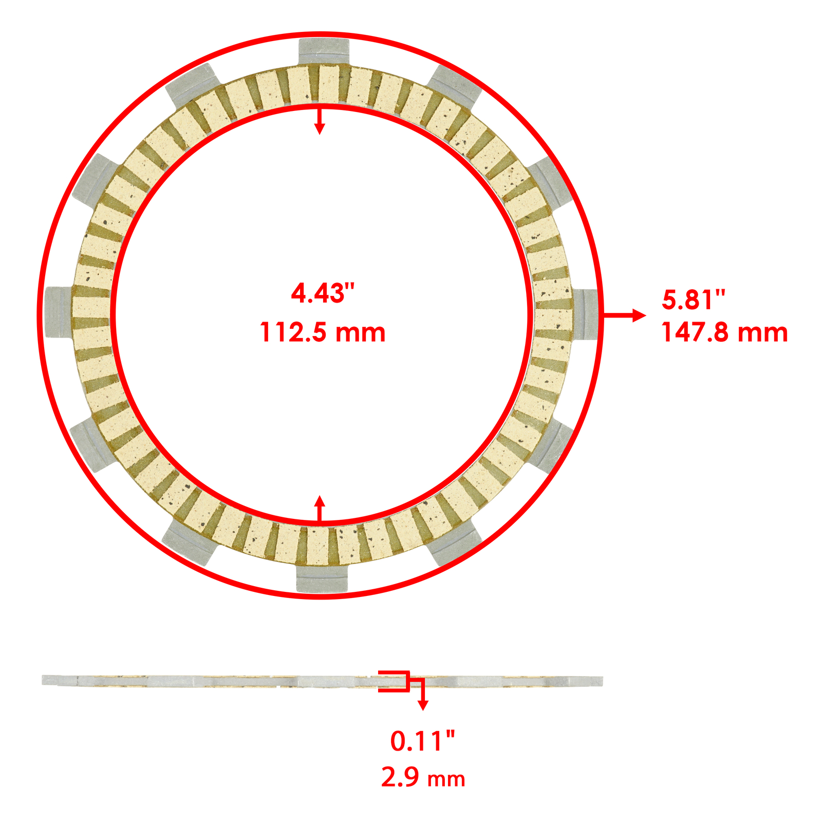 Clutch Friction Steel Plate Hub Gear For Yamaha Raptor 660 YFM660R 2001 - 2005