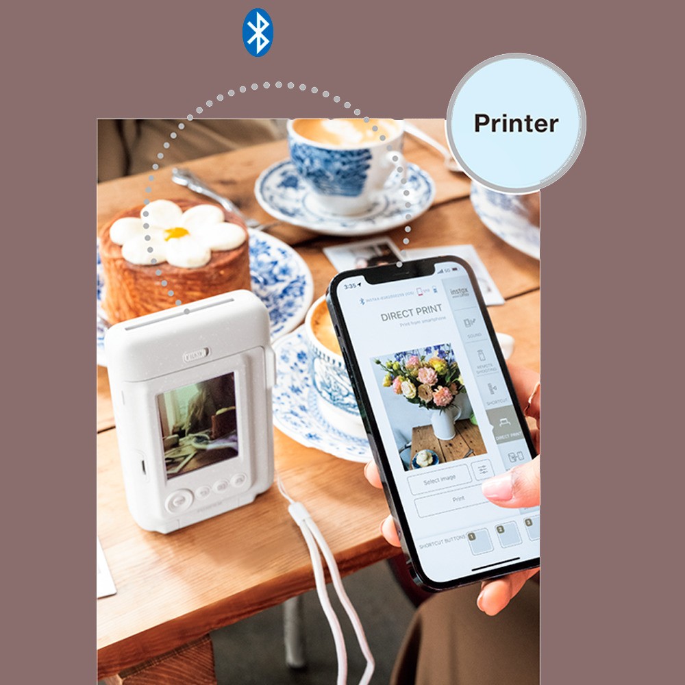 Fujifilm Instax Mini LiPlay Camera and Smartphone Printer Deep Bronze Bundle
