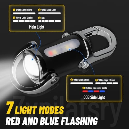 1200LM Super Bright Mini Led Flashlights USB Rechargeable Small Black