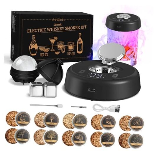 Electric Whiskey Smoker Kit with 7 Light Modes,Rechargeable Cocktail Basic Set