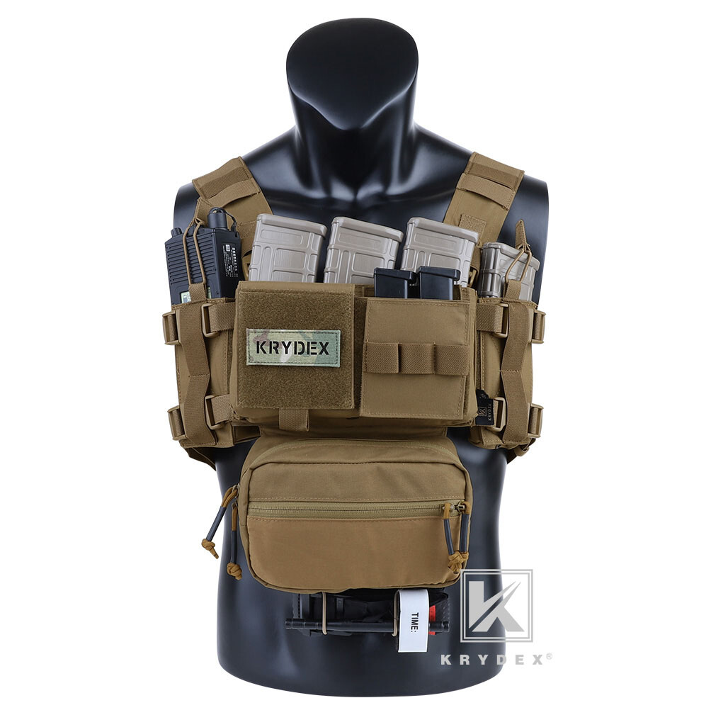 KRYDEX MK3 MK4 Micro Fight Chassis Chest Rig Modular Carrier Pouch Coyote Brown