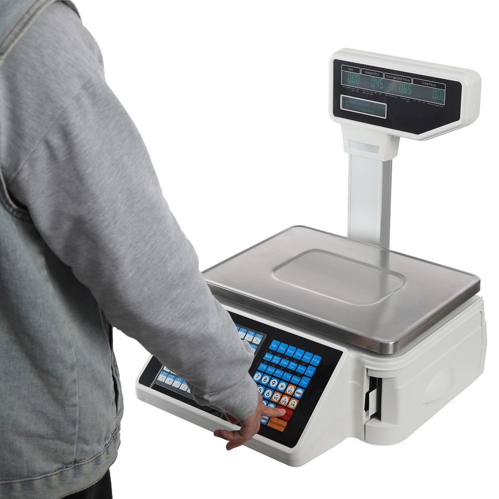 Electronic Weight Scale With Thermal Label Printer Digital Price Computing Scale
