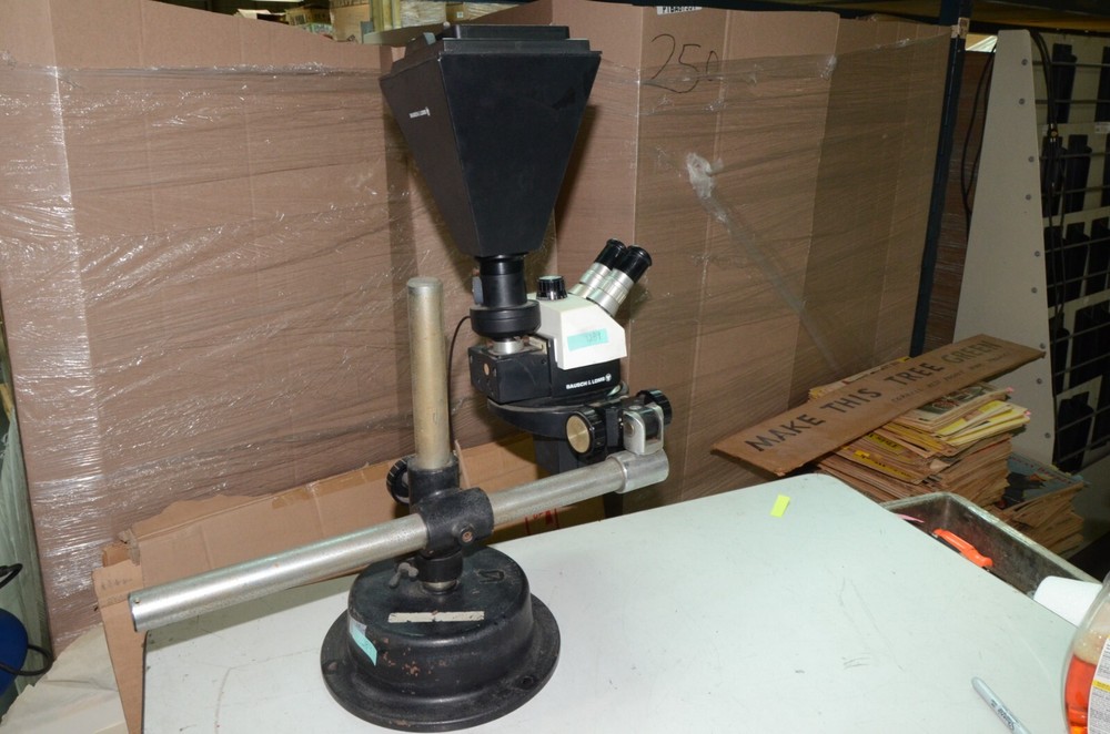 Bausch & Lomb Stereo Zoom 7 Tri-Nocular Microscope 10X Objectives Camera Stand