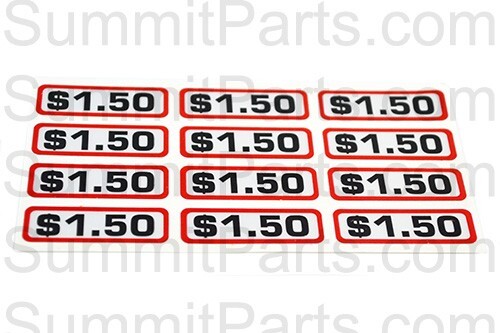 DECAL, $1.50 SLIDE, FOR GREENWALD - 00-9104-25