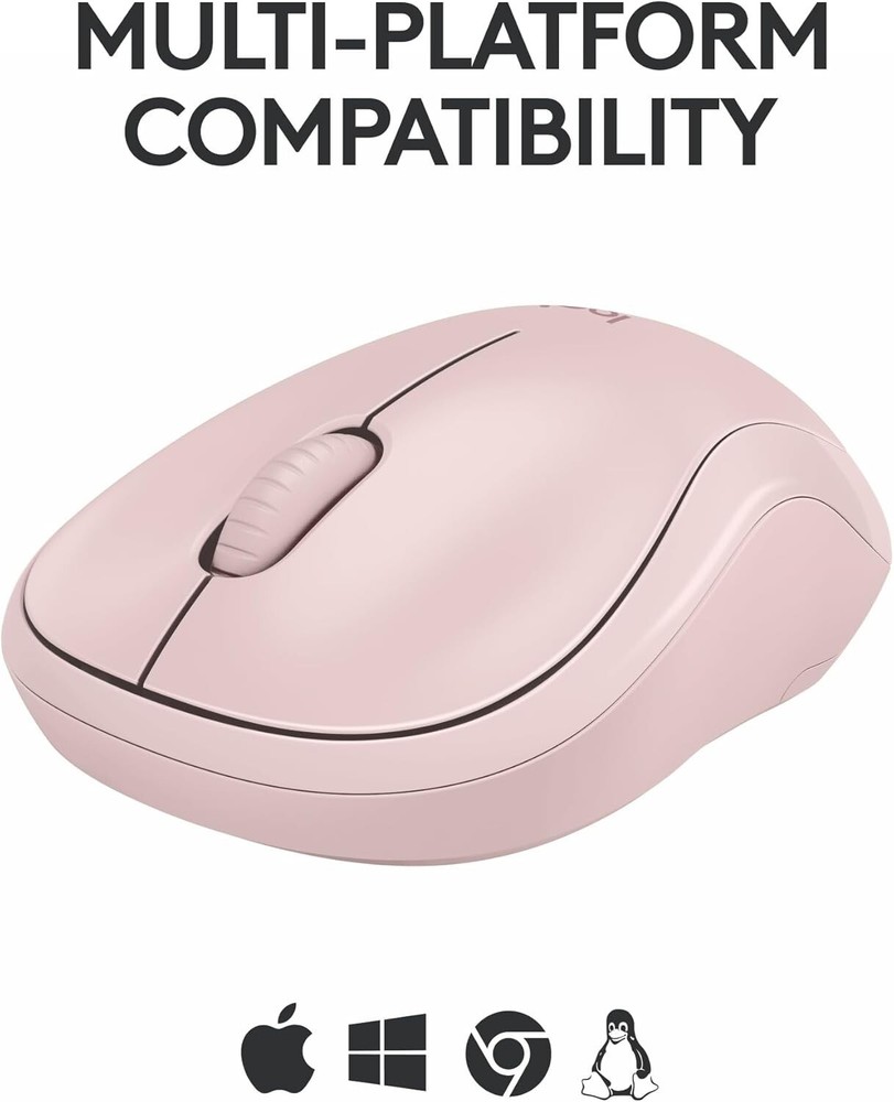 Logitech M240 Silent Bluetooth Mouse Wireless Compact Portable Graphite Rose