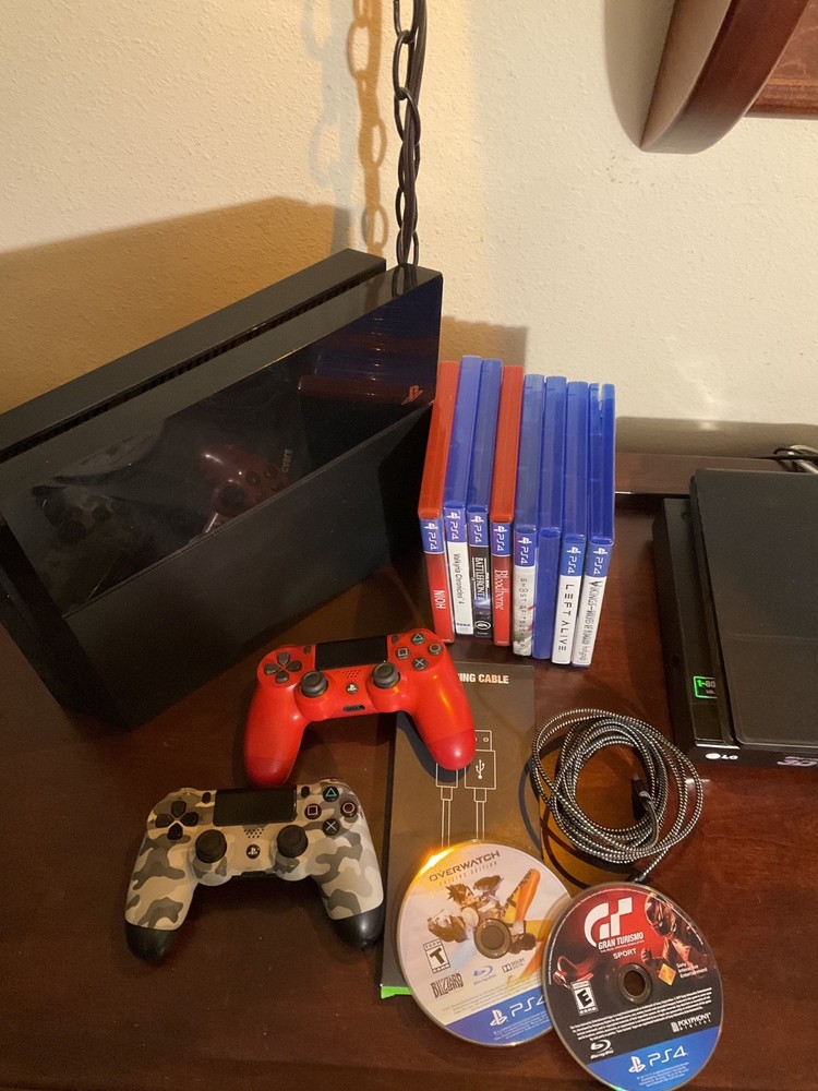 Sony PlayStation 4 500GB Console, with controllers, and games bundle