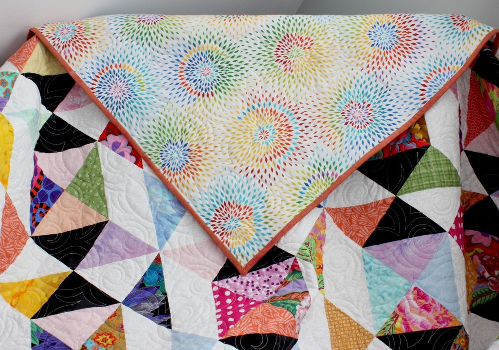 New Handmade Quilt / Throw ~ Hidden Pinwheels