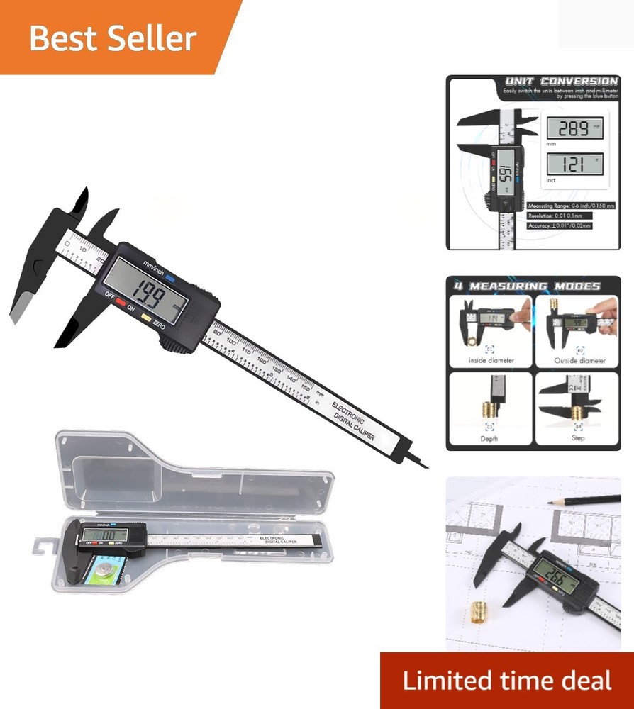 Compact and Accurate Digital Calipers with 0.01mm Resolution - Perfect for DIY