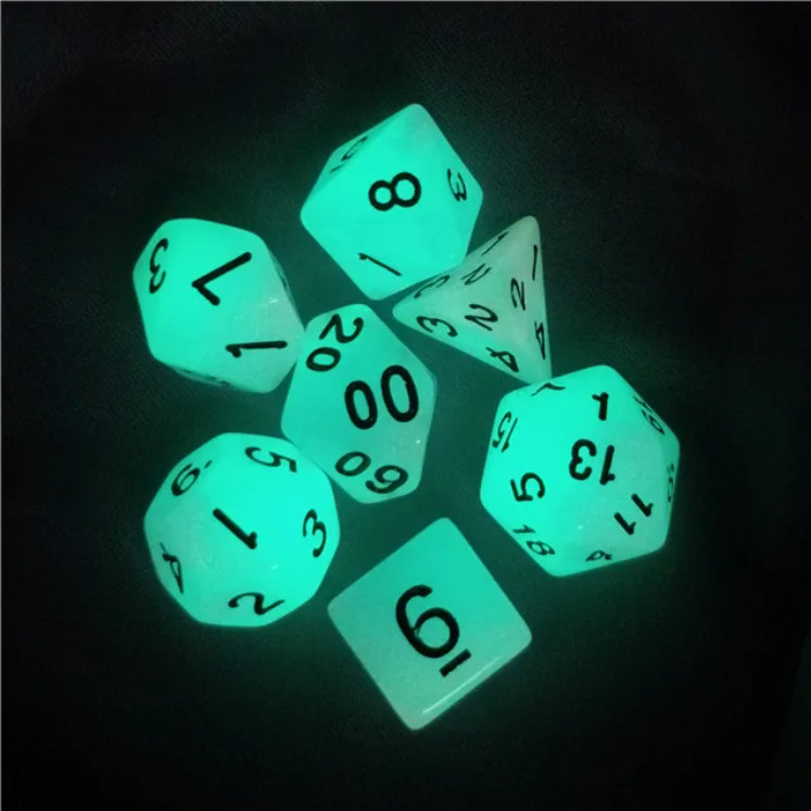 😈Voidwalker GITD Purple 7 Dice RPG Set | DND Dungeons & Dragons, Starfinder B
