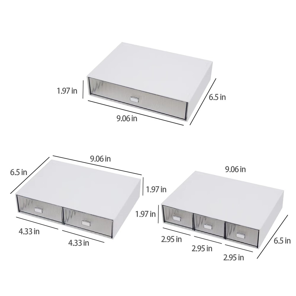Desk Drawer Organizer, Stackable Office Supplies Storage, Plastic Drawer, Des...