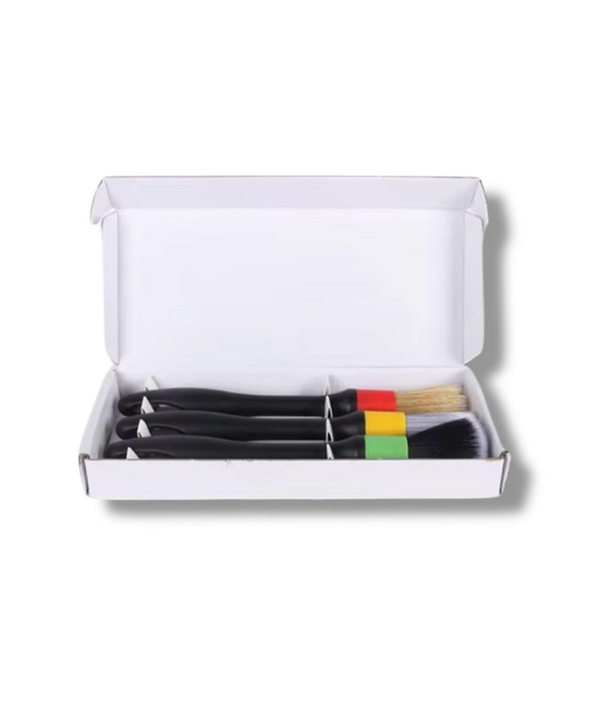 Auto Detailing Brush Kit (3 Pieces) - High Quality Material