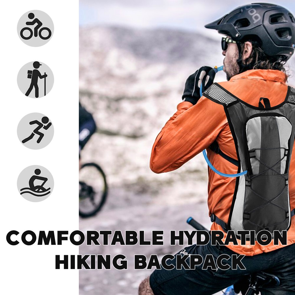 2L Outdoor Hydration Pack- Breathable Running/Hiking Backpack with Water Bladder