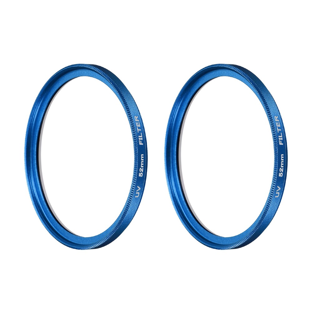 2Pcs 52mm Ultra Slim Lens Filter Multi Coating Camera Len Filter, Blue