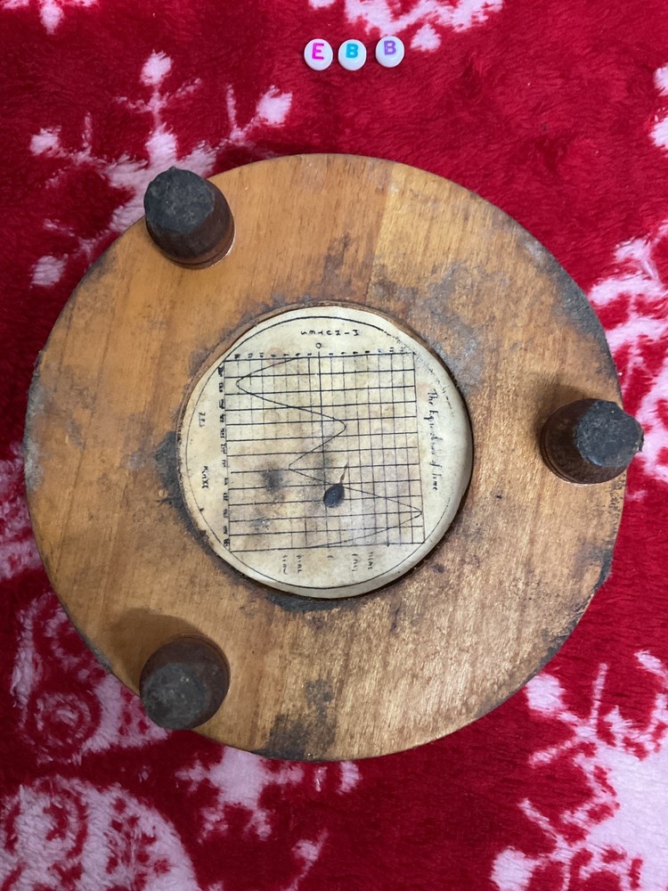 Vintage Unusual Table Compass With Unusual Graph Underneath