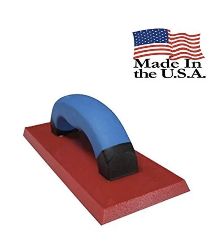 Troxell USA 4" x 9" Solid Urethane Grout Float with SoftGrip Handle