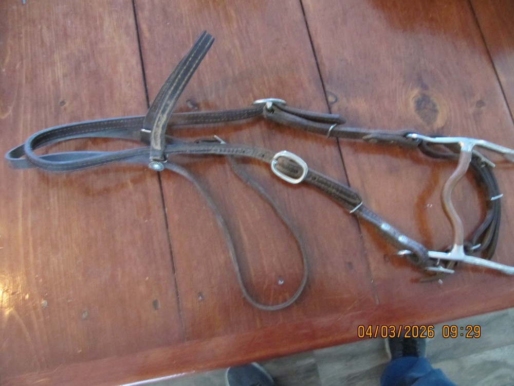 Vintage Leather bridle with Spoon Bit
