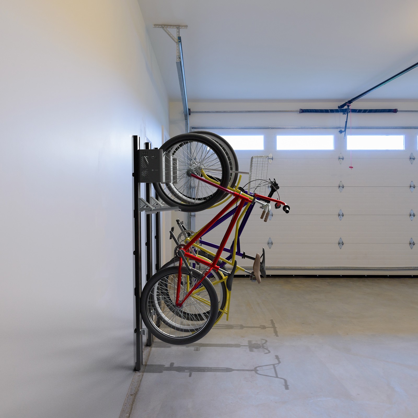 Life Finds Vertical Wall Mounted Bike Rack with Mechanical Lift