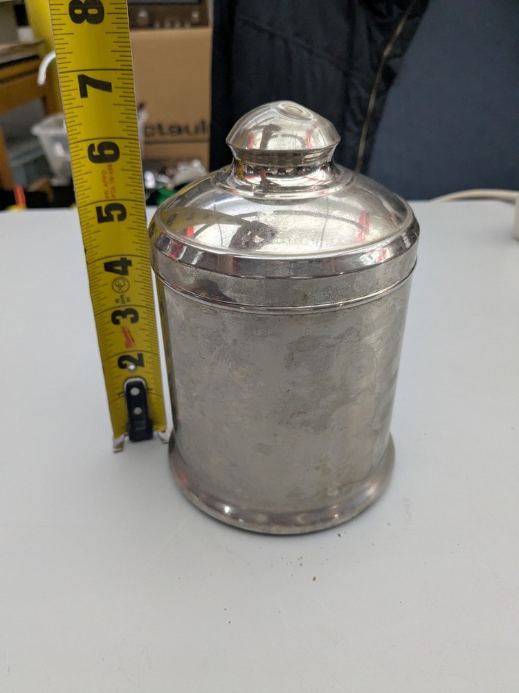 Silver Cigar Humidor Holder Container Urn Planter Box Cedar Liner Charity