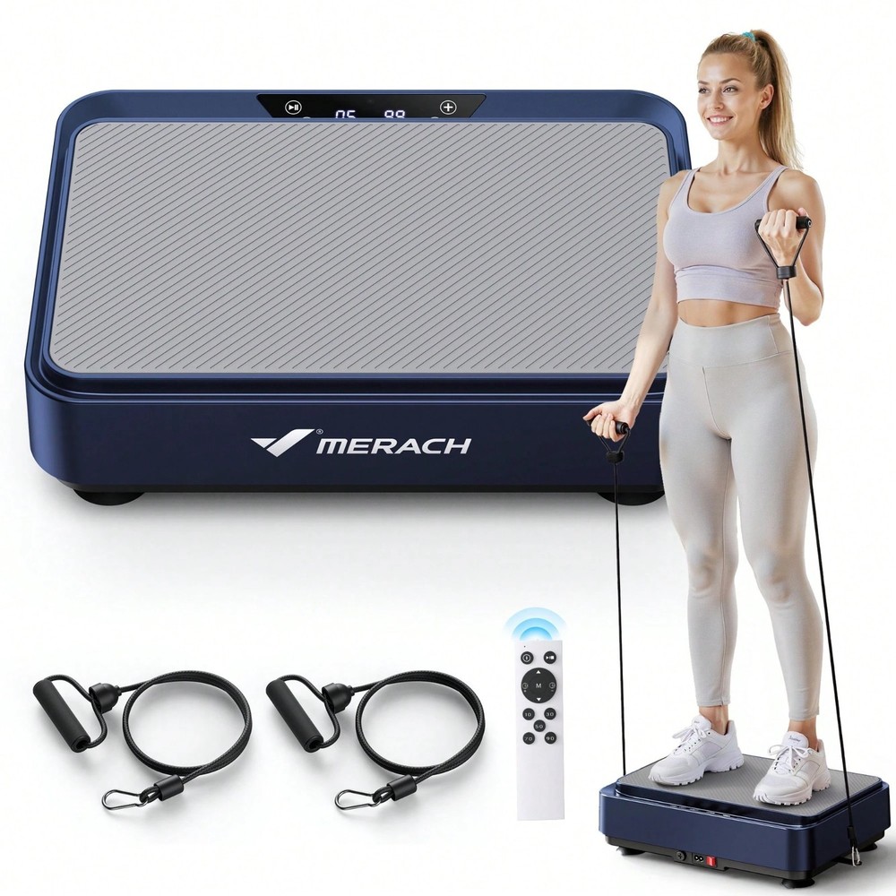Mini Vibration Plate Exercise Machine Full Body Workout Platform Home Gym Blue