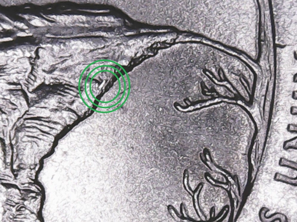 2018 p Pictured Rock ATB Quarter with Die Chips Mint Error.