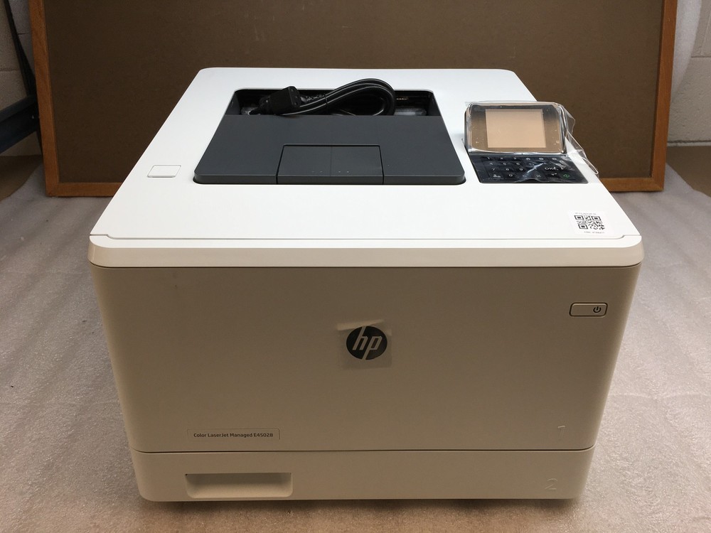 HP Color LaserJet Managed E45028dn Duplex Printer ONLY 3 pages TESTED
