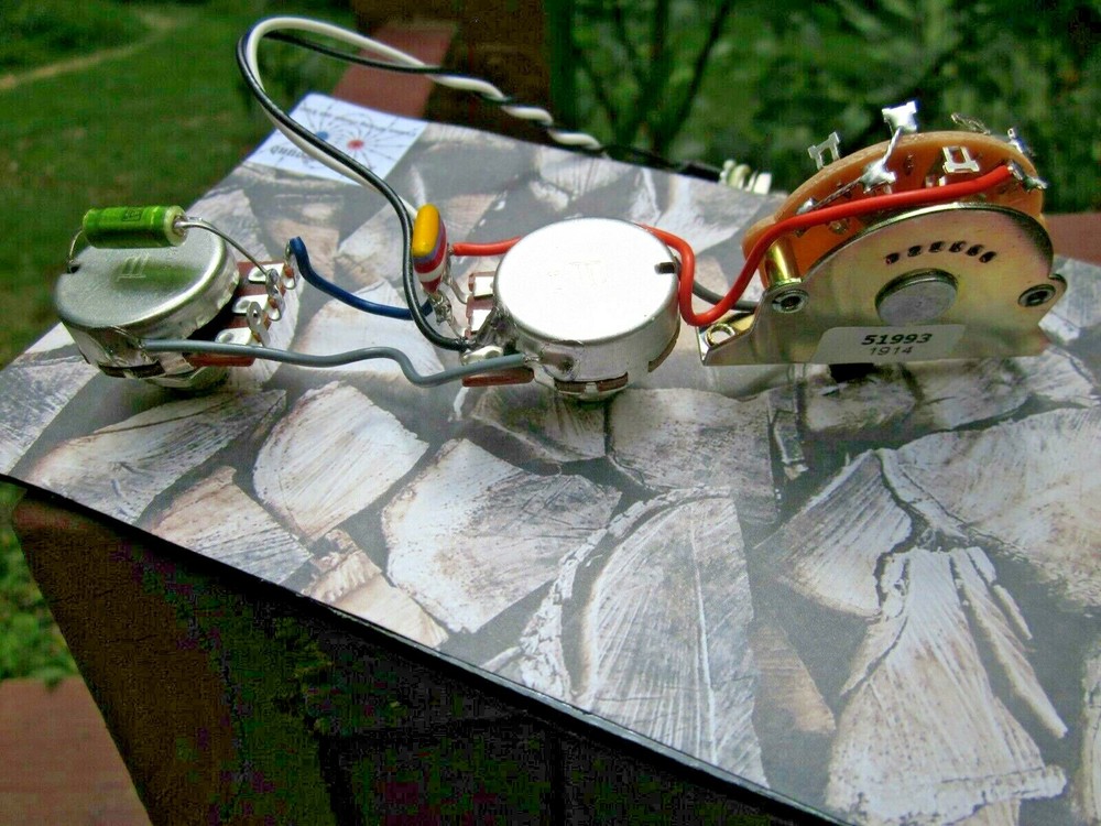 Tele Wiring Harness for HS Configuration 5 way Switch Bourns split shaft