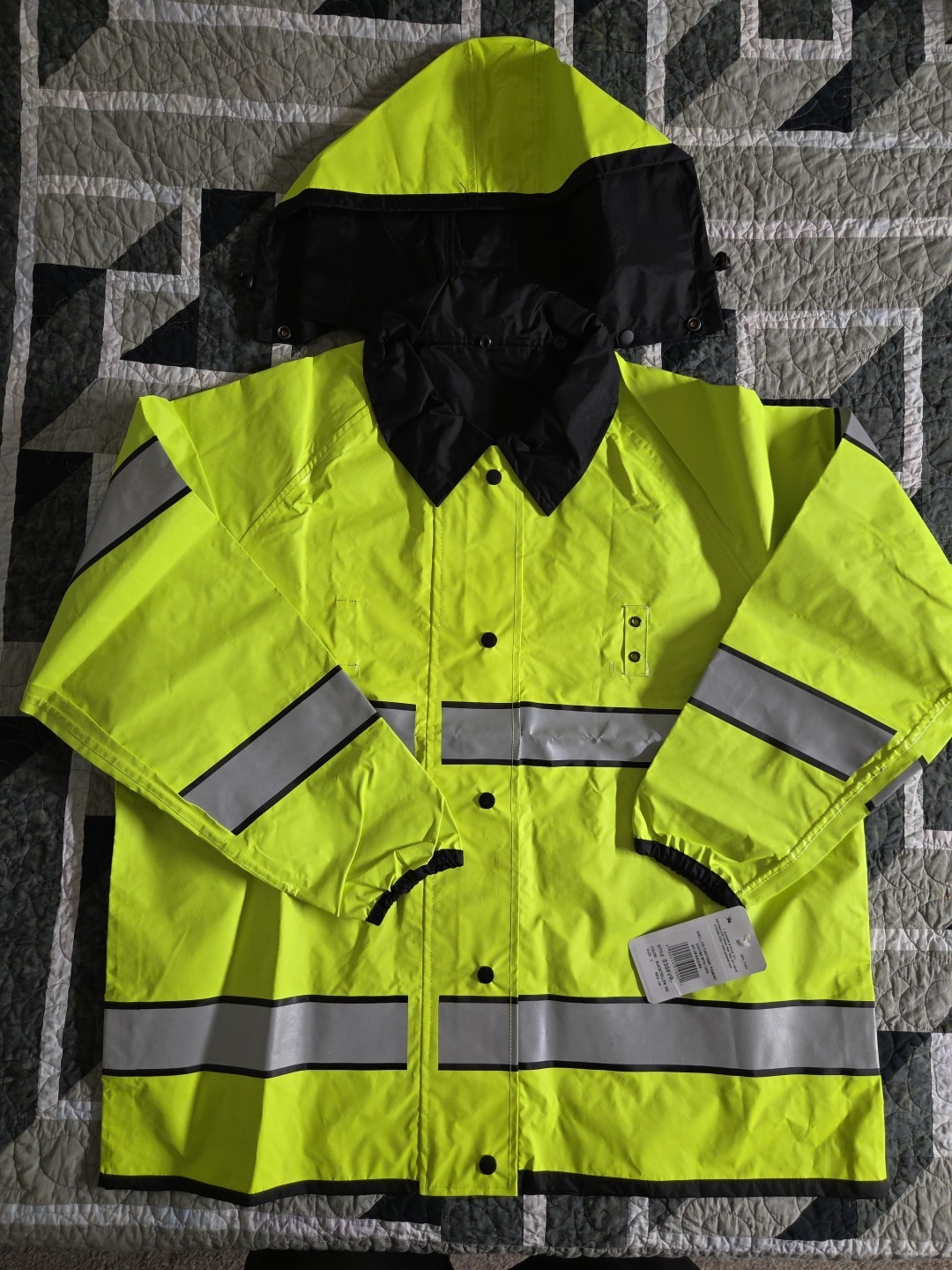 Spiewak S308VR Vizguard Short Reversible Rain Jacket Size LARGE New (F7)