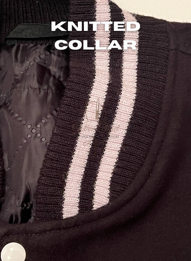Black/White Varsity Letterman Baseball Bomber Jacket Men Easter Gift