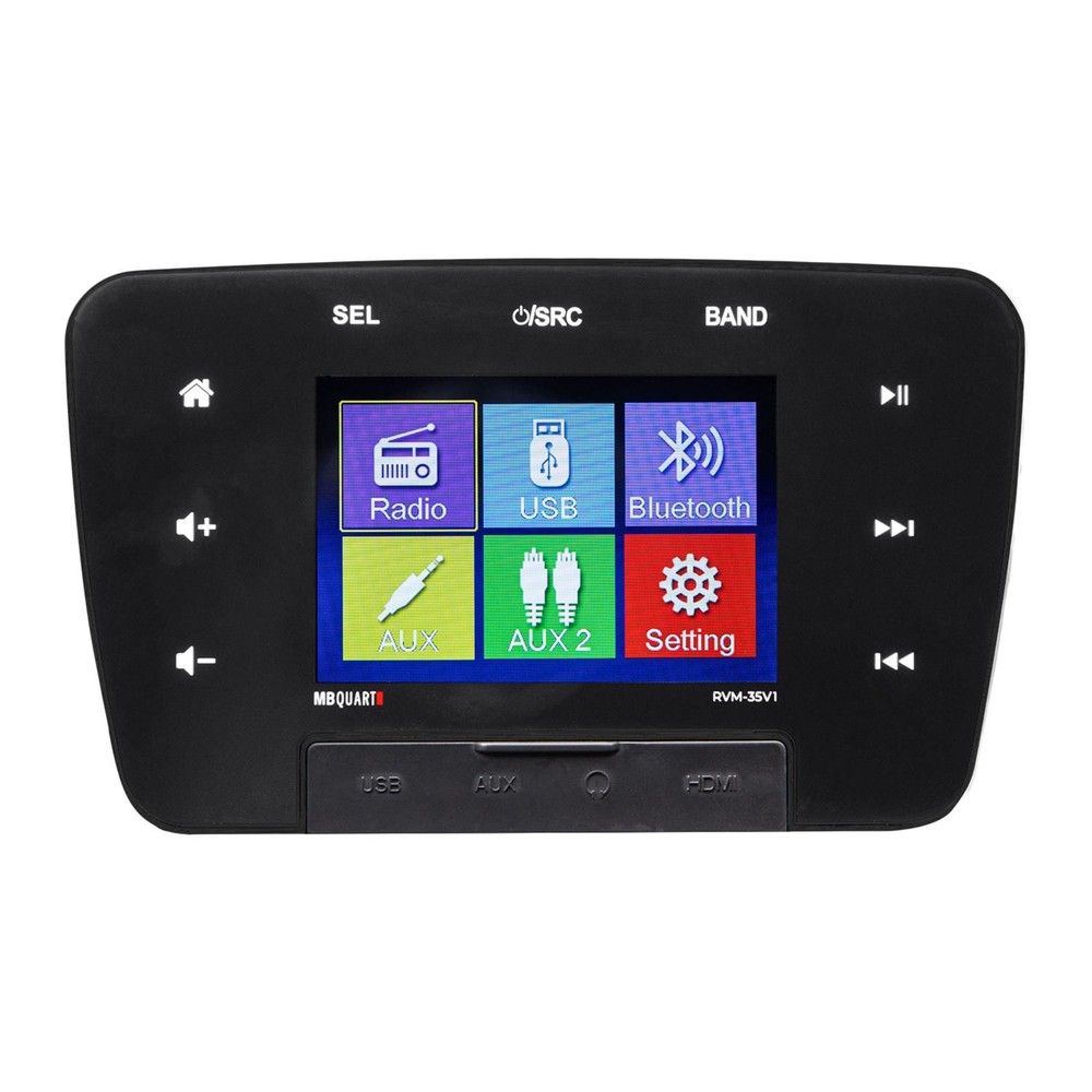 MB Quart RVM-35V1 160W 3.5 Inch Touchscreen Multimedia Bluetooth Source Unit