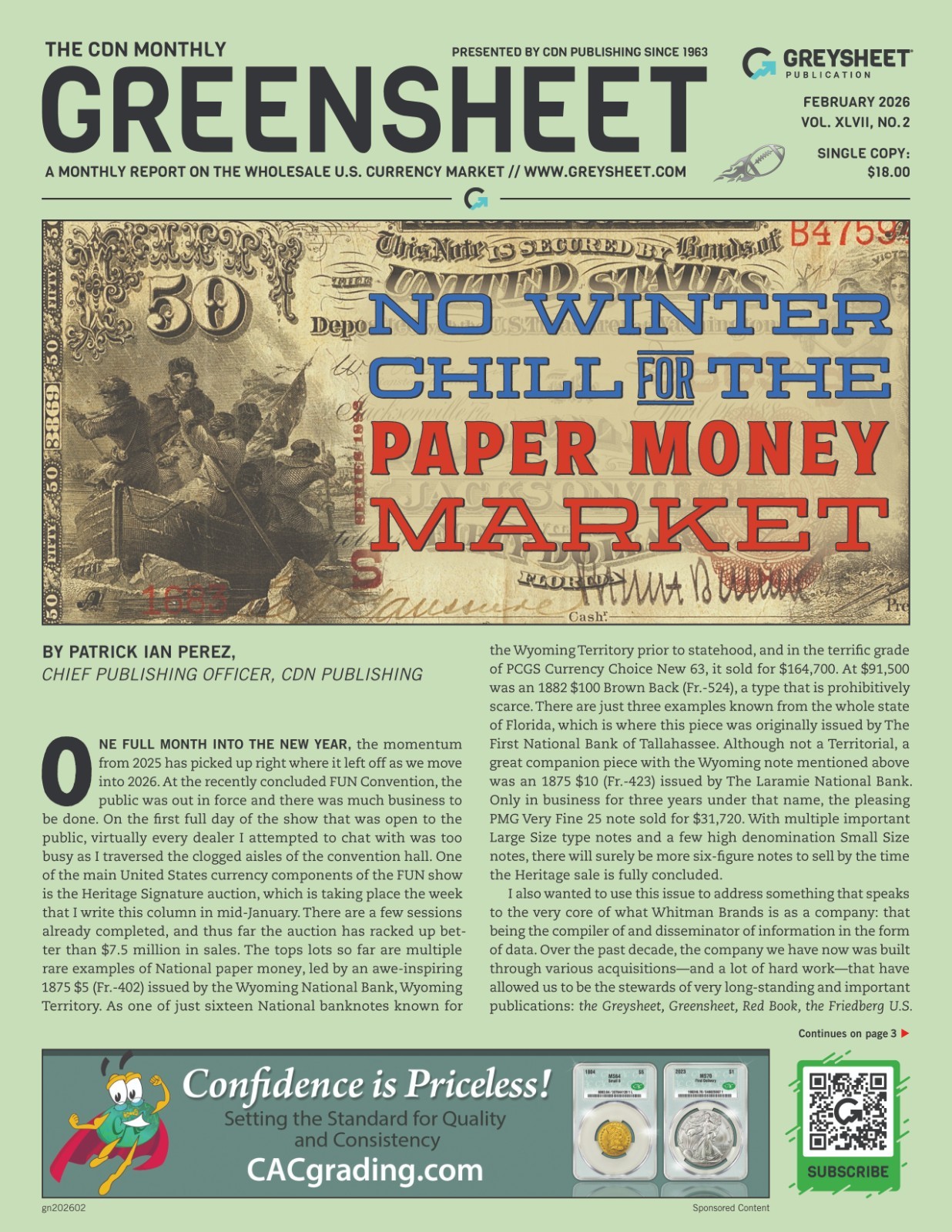 Sample Pack of Greysheet Current Coin and Currency Pricing Guides