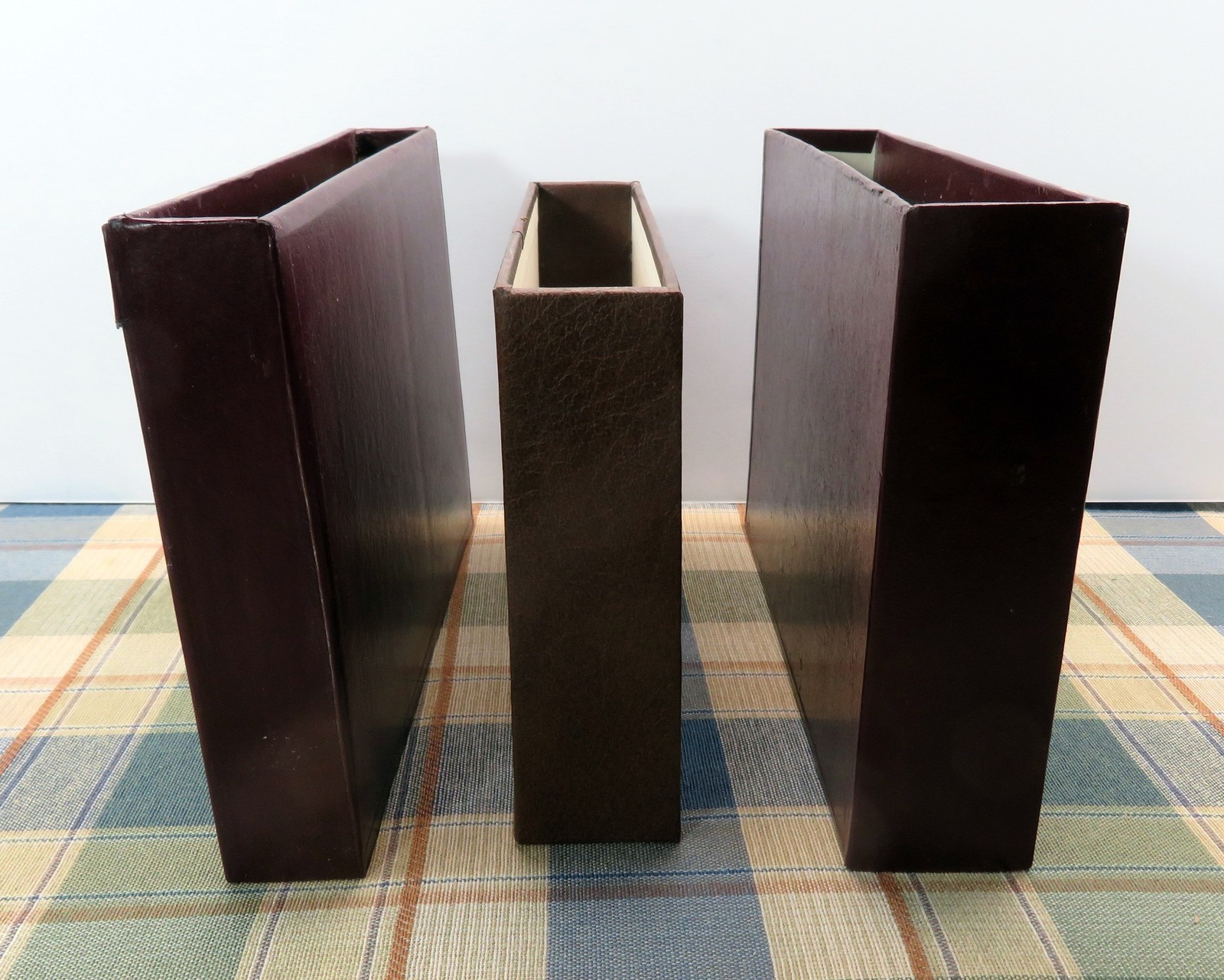 Old Book Slipcovers, Medium Junk Journal Boxes 3-Pack 6×10 upcycled book covers