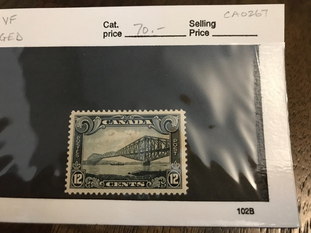 156 VF Mint Hinged 12-Cent Scroll - CV $70.00 (CA0267)