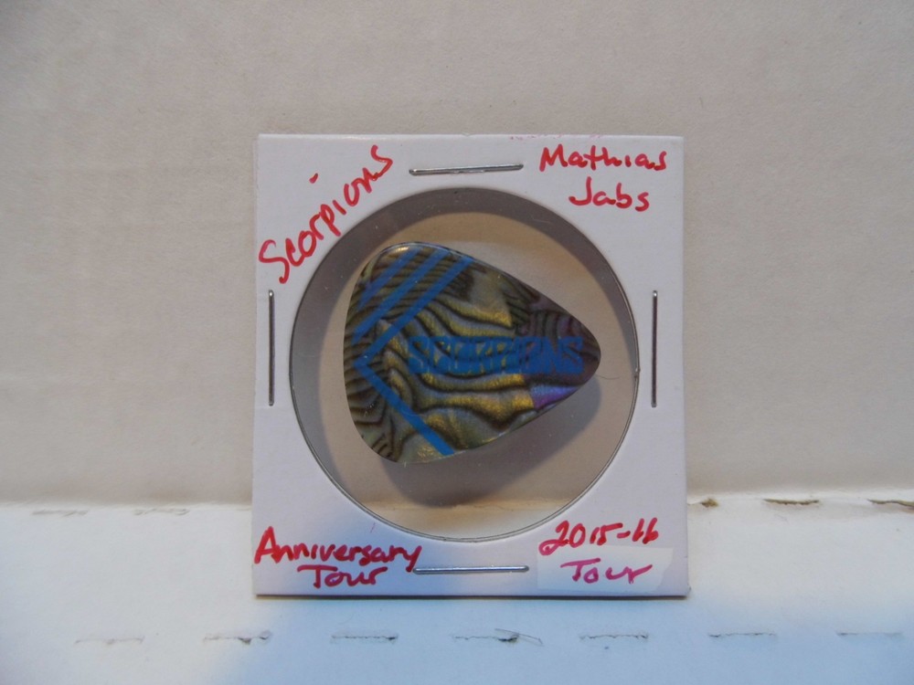 SCORPIONS "MATHIAS JABS" 2015~16 GUITAR PICK~READ DESCRIPTION #33~10
