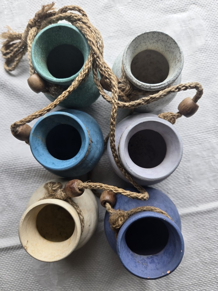 Miniature Hanging Clay Pots
