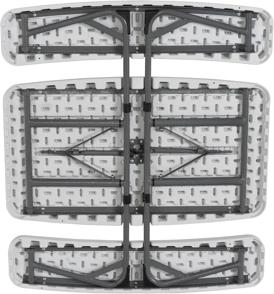 37.8 Inch Rectangular Folding Picnic Table Multipurpose Indoor Outdoor Durable