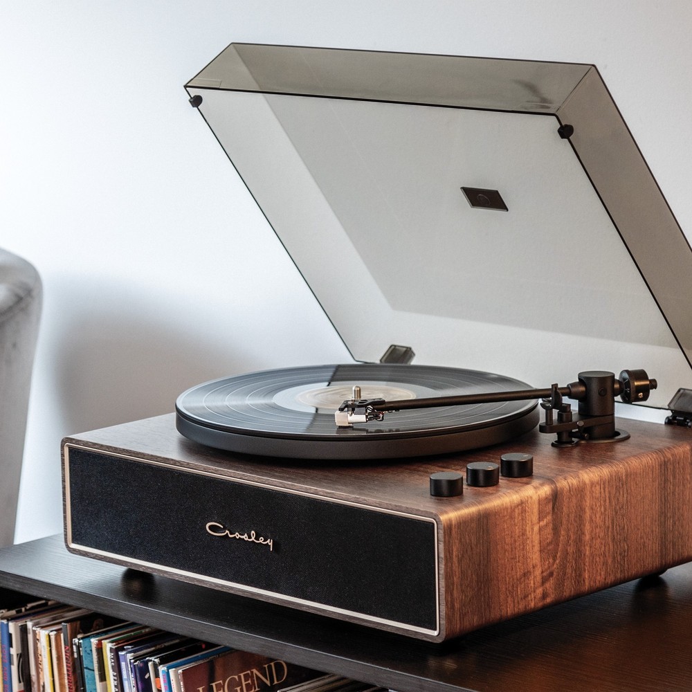 Crosley Stave Record Player - Walnut/Gold