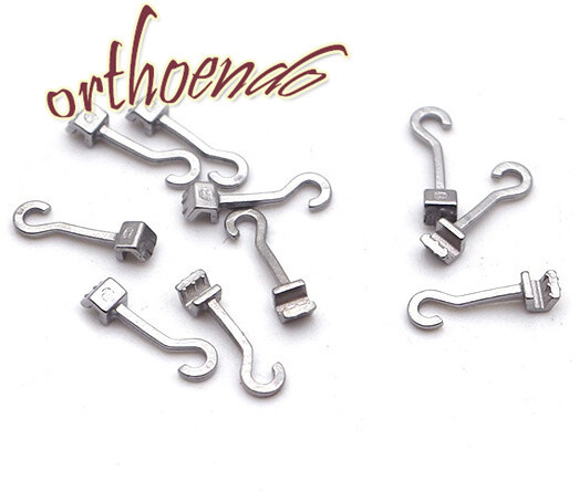 Dental Orthodontic Crimpable Hooks Question Mark Hook Long Curved Left & Right