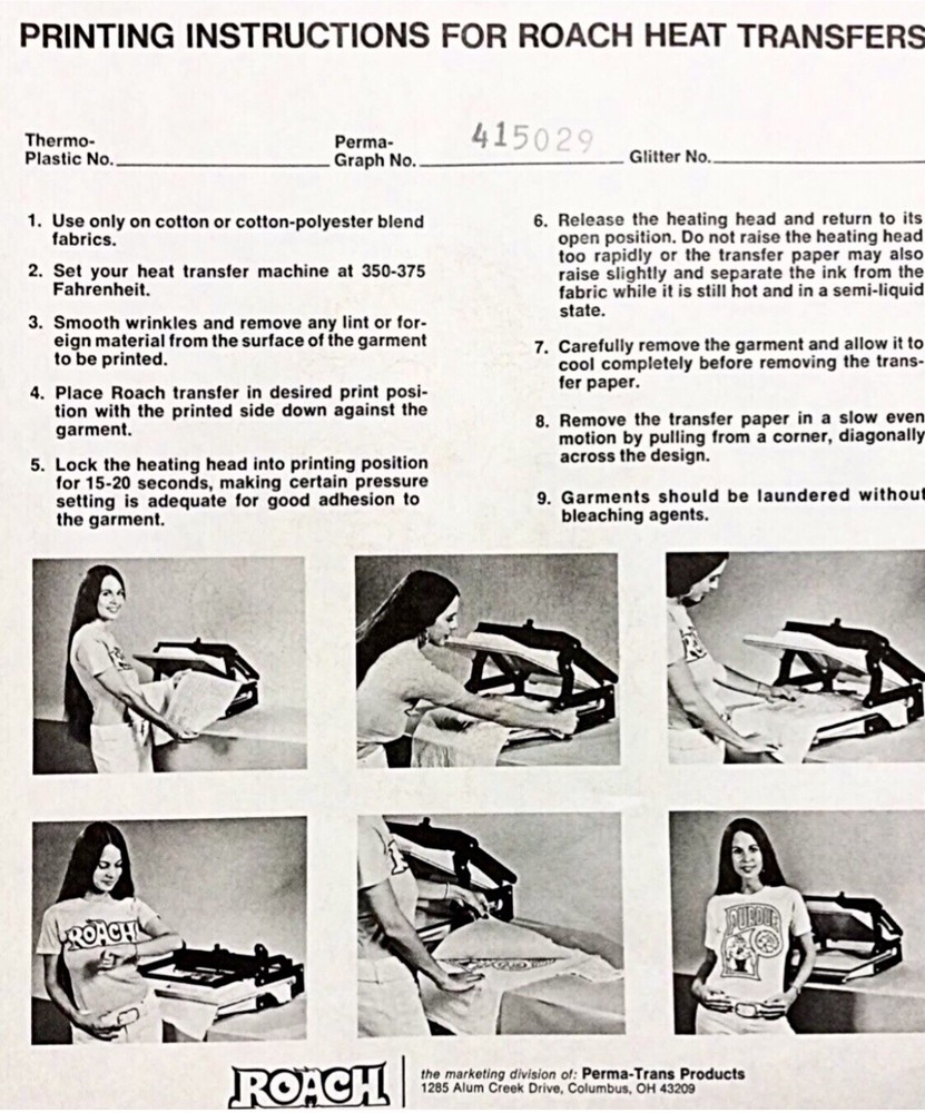 Original Vintage Satisfaction Guaranteed Iron On Transfer