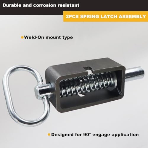 5/8 Inch Weld-On Spring Latch Assembly with Extended Plunger, Spring Loaded