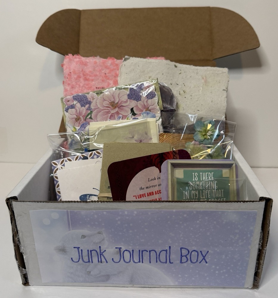 Spring Into Positivity Junk Journal Scrapbooking Box Includes Handmade Paper