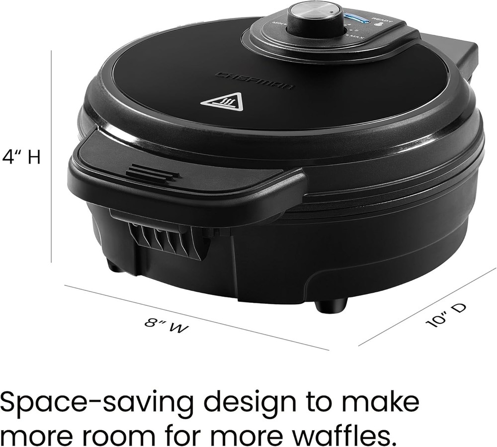 Chefman Anti-Overflow Belgian Waffle Maker w/Shade Selector, Temperature Control