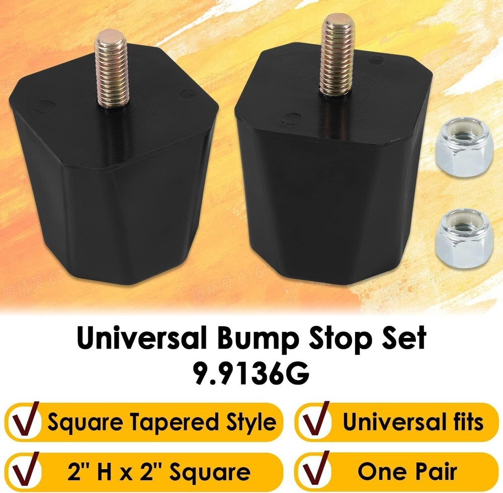 9.9136G Universal Bump Stop Set 2” Tall Suspensions for Overload/ Leaf Spring