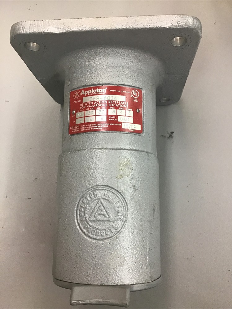 Appleton Delayed Action Receptive For Hazardous Locations See Description (B178)