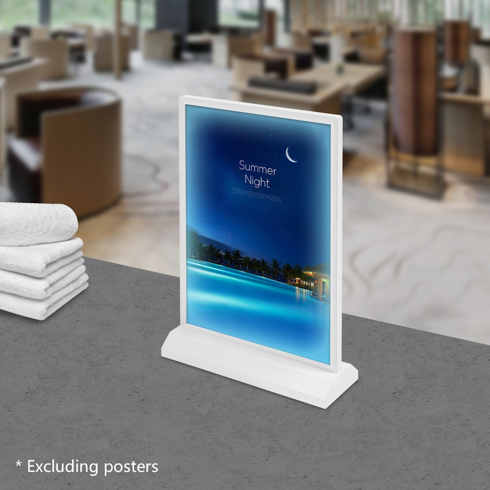 Tabletop LED Sign Holder with Adjustable Brightness for Menu Display