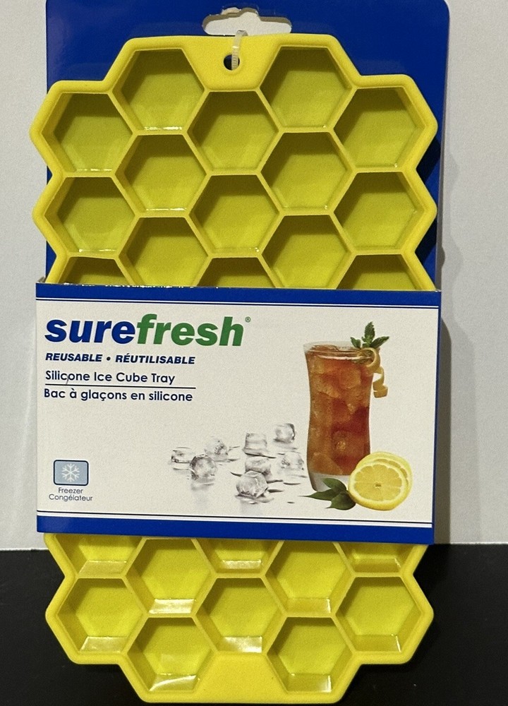 Honeycomb Ice Cube Tray Yellow Brand New